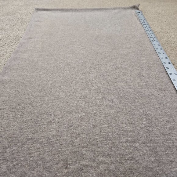 NWOT Cashmere Knit Oblong Scarf Taupe Tan Grey - Picture 5 of 8